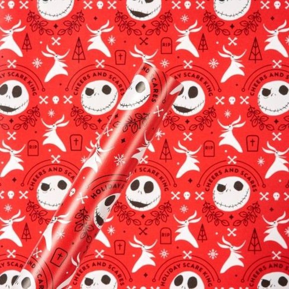 Disney Other - Disney's THE NIGHTMARE BEFORE CHRISTMAS Wrapping Paper 1 Roll NEW Hallmark